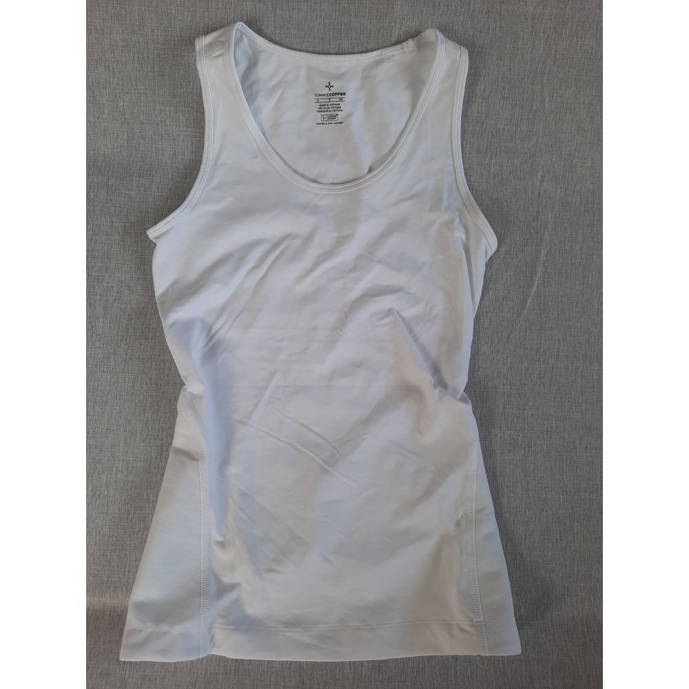 Tommie Copper Women's Small White Lower Back Support Pullover Active Tank Top